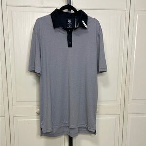 Graham Luxe Men's Hamill Polo Top Jet Black 1/4 Button Up Golf Shirt Sz XL NWT